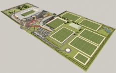 Tikiləcək stadionun 3D layihəsi