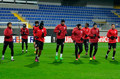 Gabala finalyzing against Anderlecht - Photos