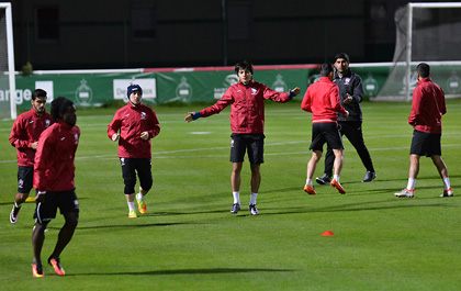 Grigorchuk finalizing Gabala against Saint Etienne