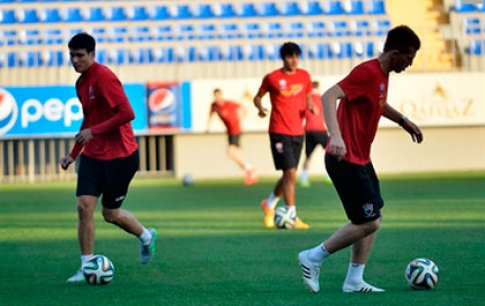 Gabala training for return tie with Apollon