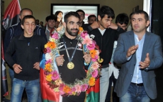 Europe Champion Rafael Aghayev back in Baku - Photogallery